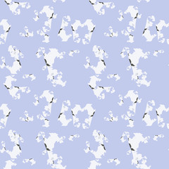 UFO military camouflage seamless pattern in light violet, milk white and different shades of grey color