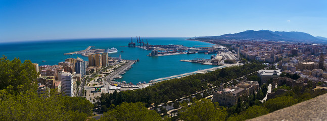 View on the port of Malaga, Andalusia - Spain