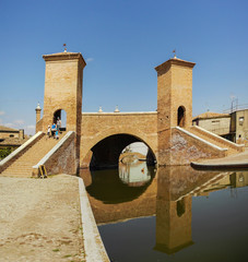 Trepponti bridge, Comacchio, Ferrara, Italy