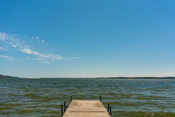 Jetty of a beach in Kolmarden in Sweden, Beautiful ocean view