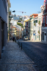 street in old town, A view from the streets of Lisbon, Portugal