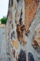 Stone wall close up