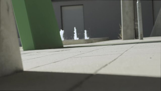 Close up of feet of a parcour runner