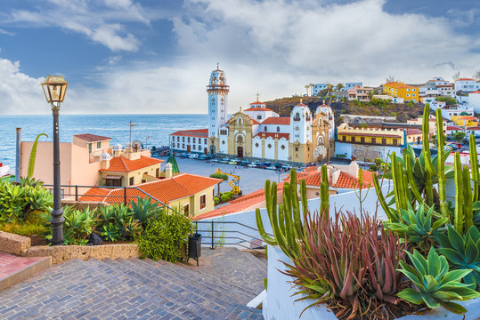 View of Candelaria town of  Tenerife, Canary Islands, Spain