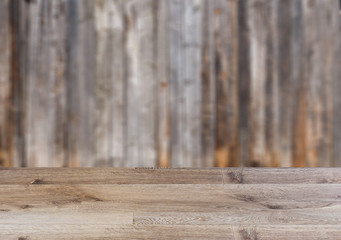 Background with empty table. Flooring The texture of the wood