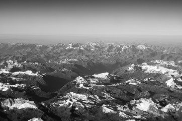 Alpi Svizzere dall'Aereo