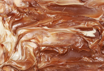 Melted chocolate background and texture