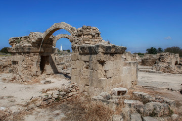 Ruiny Zamku Saranda Kolones, Kato Paphos Archaeological Park, Cypr © Agnieszka
