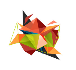 Vector triangle abstract background, low poly concept