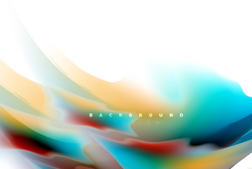 Holographic fluid colors flow, colorful liquid mixing colours motion concept