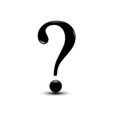 Black shiny question mark vector illustration