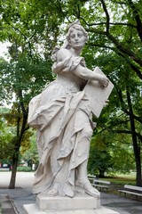 Fototapeta premium Statue in Saxon garden in Warsaw, Europe