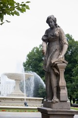 Obraz premium Statue in Saxon garden in Warsaw, Europe
