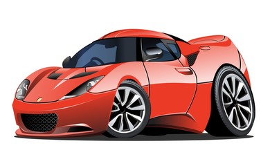 Fototapeta na wymiar Cartoon vector sport car