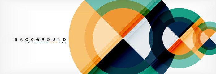 Obraz premium Vector circular geometric abstract background