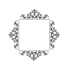 Vintage vector swirl frame