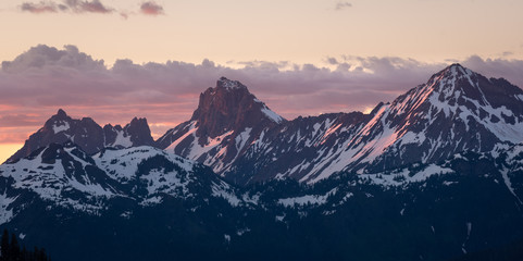 A Stormy sunset over Mt Larrabee and Tomyhoi Peak © Ryan
