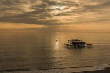 sunset at Brighton