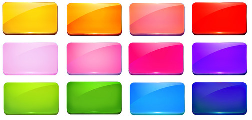 Glass glowing buttons