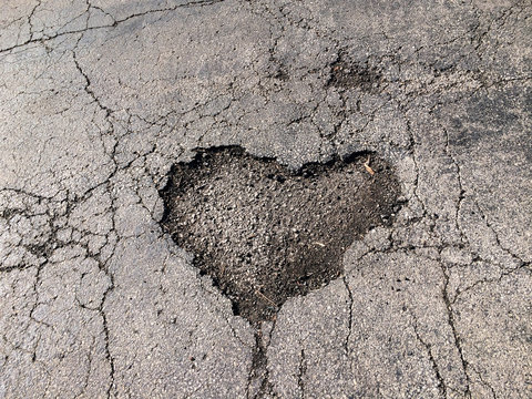 Heart Shaped Pothole