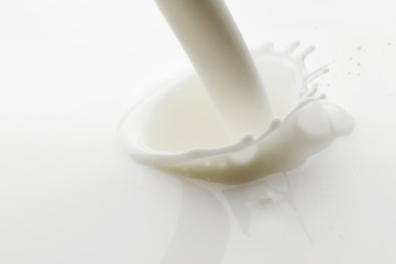 Pouring milk splash