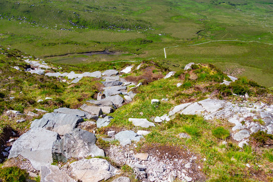 Diamond hill trail path in Letterfrack