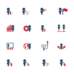 Business and management icon set