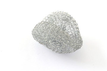 Metal wool for cleaning surfaces.