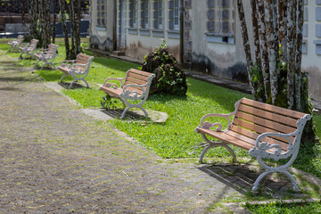 Park benches in Kuching, Sarawak, Malaysia