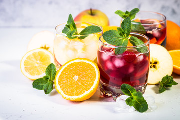Sangria set alcohol iced drink. 