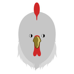 Isolated cute chicken avatar