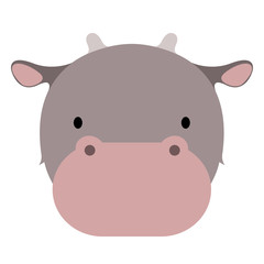 Isolated cute cow avatar