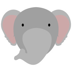 Isolated cute elephant avatar