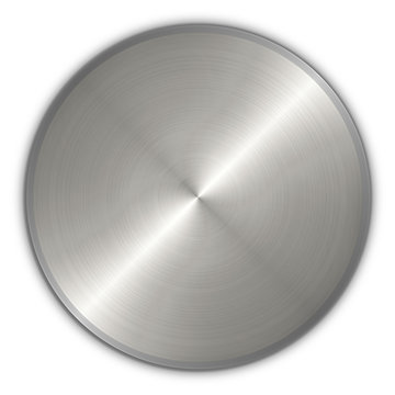 Circular metal button