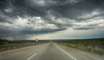 gathering thunderstorm over Wyoming