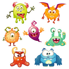 Obraz premium Cute cartoon monsters