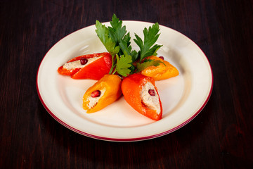 Pepper stuffed cheese