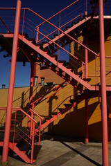 Fototapeta na wymiar red stairs 