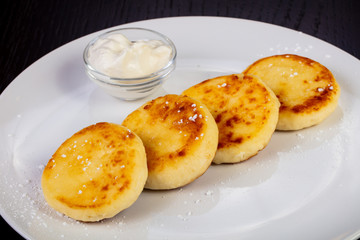 Delicious fried syrniki