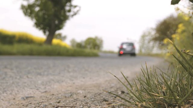 Blurred Car Rides on a Country Road