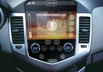 Modern car dashboard.