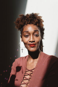 A portrait of a beautiful african american woman