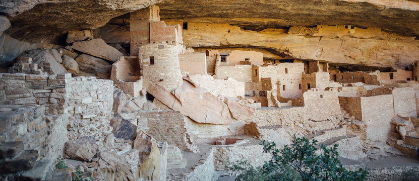 Cliff Palace Pueblo Ruins in Mesa Verde, CO
