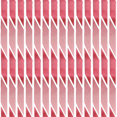 Watercolor seamless pattern from graphic elements of pink color, with different gradient saturation.