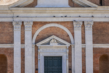 Obraz premium 16th-century Church Santa Maria di Loreto at Trajan Forum in Rome, Italy.