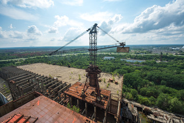 Unfinished Cooling Tower Of The Chernobyl