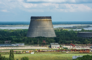 Unfinished Cooling Tower Of The Chernobyl