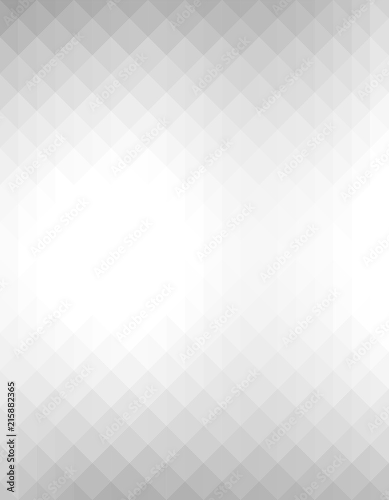 Poster Abstract geometric background with grey and white color tone triangle shapes.