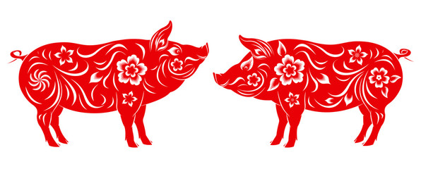Happy Chinese new year 2019 year of the pig