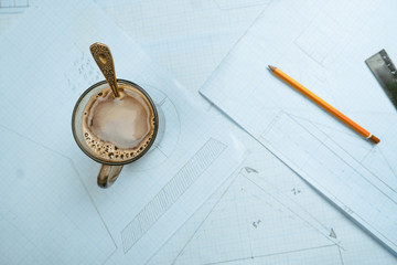 drawing on the table